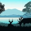 Deer Landscape Paint By Numbers