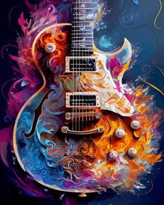 Electric Guitar Paint By Numbers