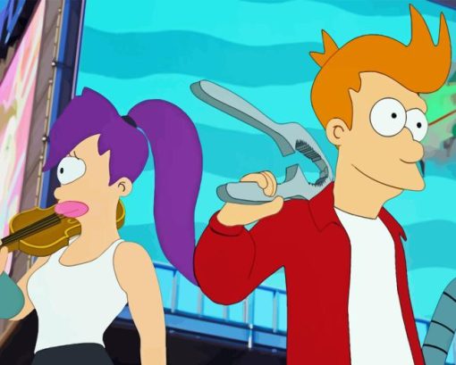 Fry and Leela Paint By Numbers