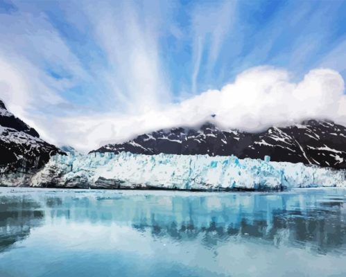 Glacier Bay Alaska paint by number