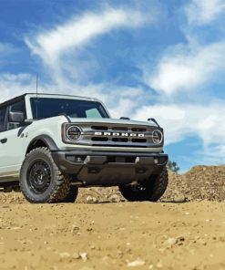 Grey Ford Bronco Paint By Numbers