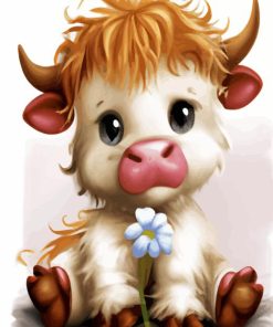 Highland Cow Baby Paint By Numbers
