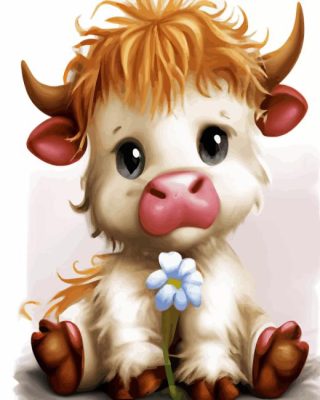 Highland Cow Baby Paint By Numbers