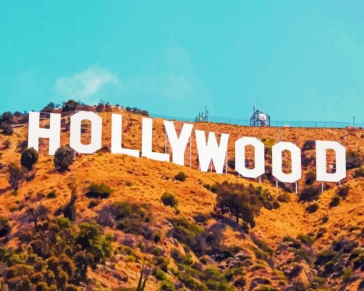 Hollywood Sign Paint By Numbers