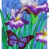Irises and Butterflies Paint By Numbers