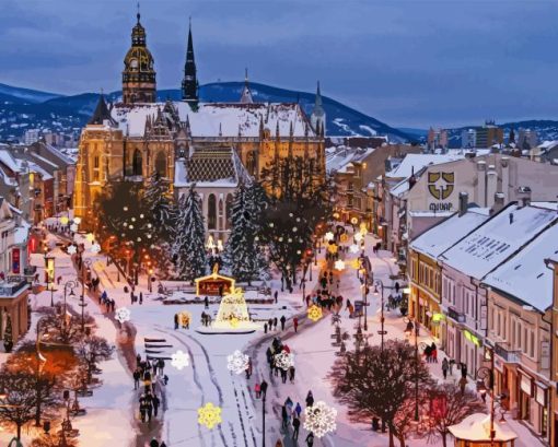 Kosice In Winter Paint By Numbers