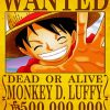 Luffy Wanted Poster Paint By Numbers