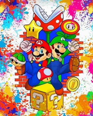 Mario Adventure Movie Paint By Numbers