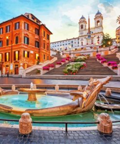 Piazza Di Spagna Paint By Numbers