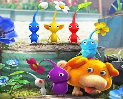 Pikmin Video Game Paint By Numbers