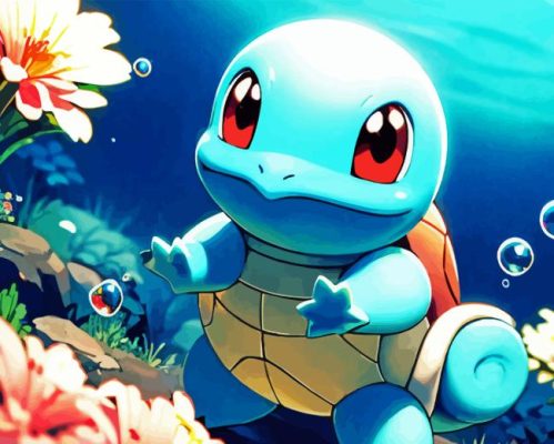 Pokemon Squirtle Paint By Numbers