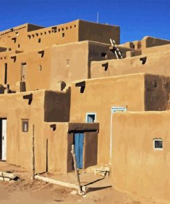 Pueblo Architecture Paint By Numbers