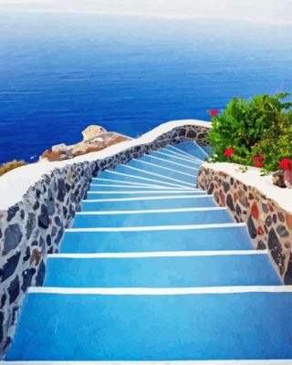 Stairs In Greece Paint By Numbers