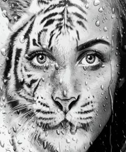 Tiger With Woman Paint By Numbers