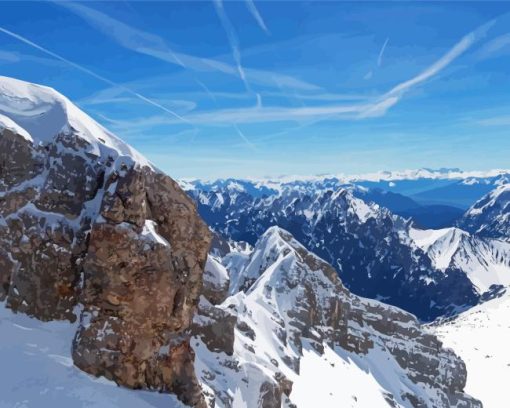 Zugspitze Peak Paint By Numbers