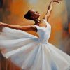Ballerina In White Dress Paint By Numbers