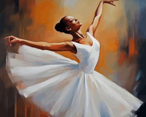 Ballerina In White Dress Paint By Numbers