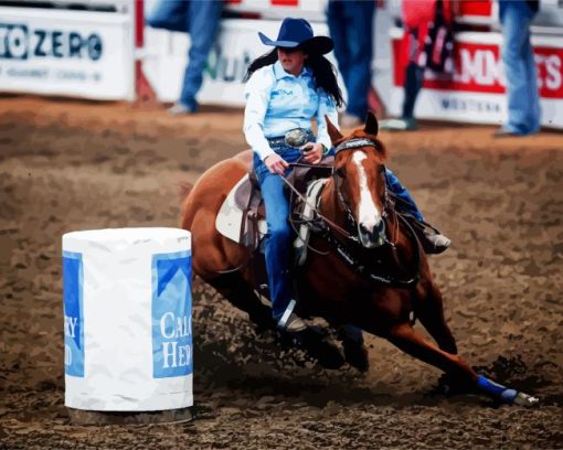 Barrel Racer Paint By Numbers