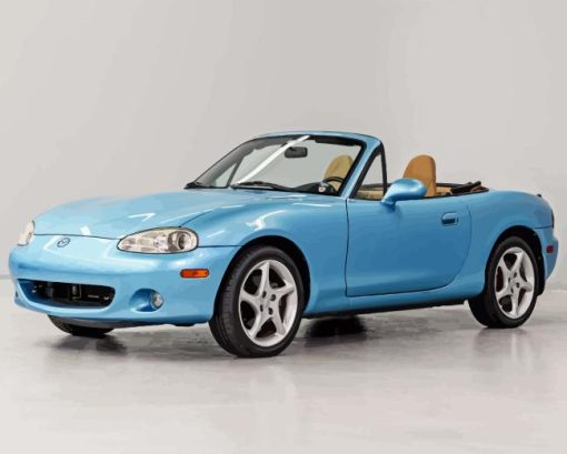 Blue MX5 Paint By Numbers