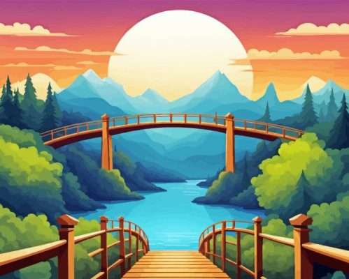 Bridge Landscape Paint By Numbers