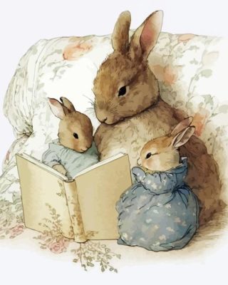 Bunnies and Mother Paint By Numbers