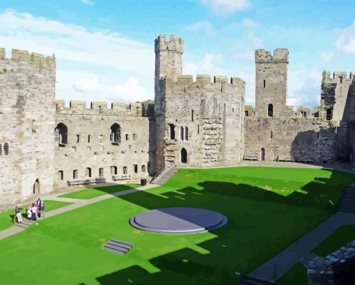Caernarfon Castle Paint by Numbers