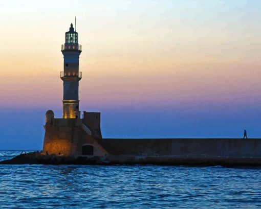 Chania Lighthouse Paint By Numbers