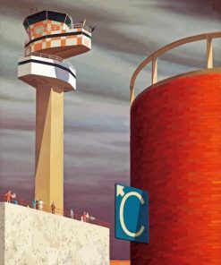 Control Tower by Jeffrey Smart Paint By Numbers