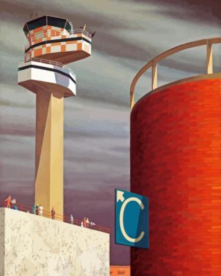 Control Tower by Jeffrey Smart Paint By Numbers