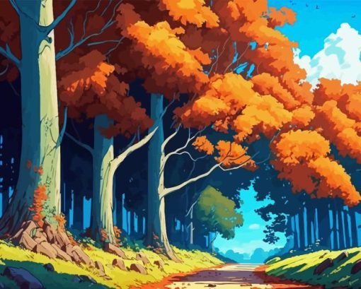 Forest Anime Paint By Numbers