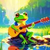 Frog Playing Guitar Paint By Numbers