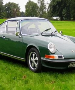Green Old Porsche Paint By Numbers