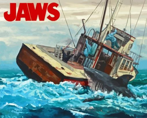 Jaws Poster Paint By Numbers