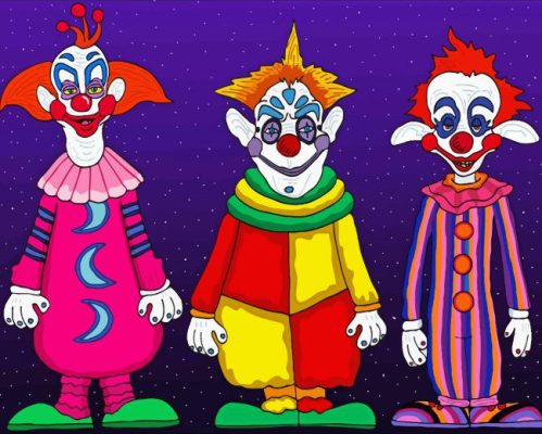 Killer Klowns From Outer Space Paint By Numbers