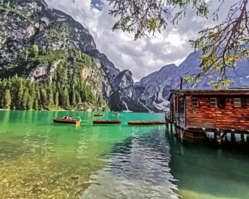 Lake Braies Paint By Numbers