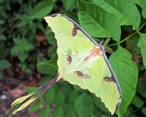 Luna Moth Paint By Numbers