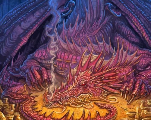 Smaug Sleeping Paint By Numbers