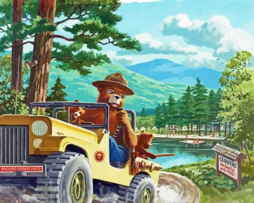 Smokey Bear Paint By Numbers