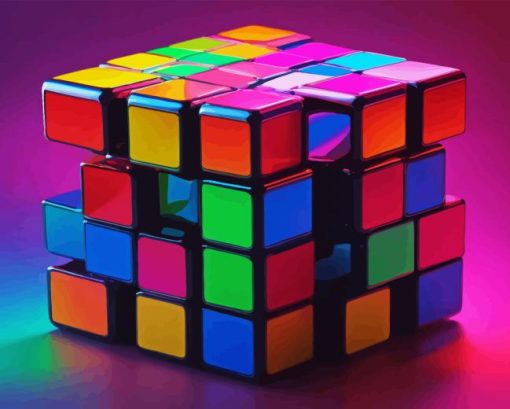 3D Rubiks cube Paint By Numbers