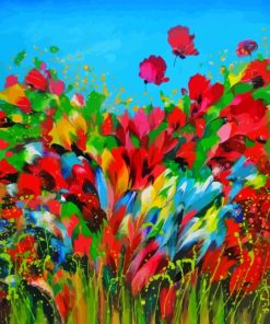 Abstract Wild Flowers Paint By Numbers
