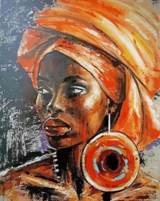 African Lady Abstract Paint By Numbers