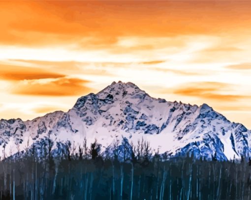 Alaska Pioneer Peak Paint By Numbers