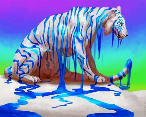 Albino Tiger Paint By Numbers