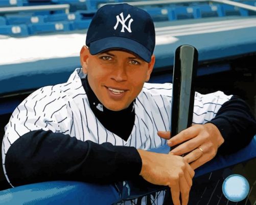 Alex Rodriguez Player Paint By Numbers