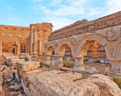 Ancient Leptis Magna Paint By Numbers