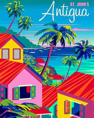 Antigua Beach Paint By Numbers