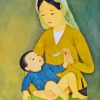 Asian Mother And Child Paint By Numbers