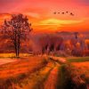 Autumn Sunset Scene Paint By Numbers