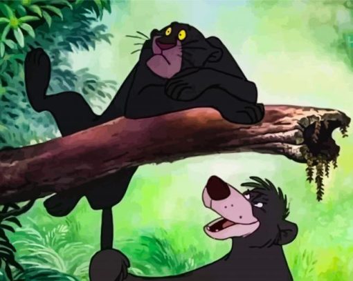 Bagheera And Baloo Paint By Numbers