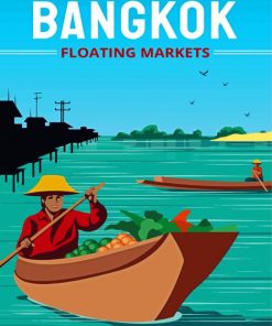 Bangkok Floating Market Paint By Numbers